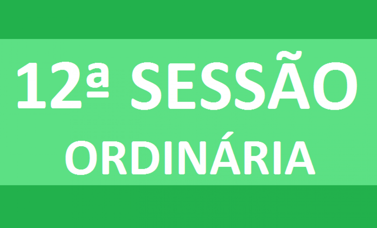 PAUTA 12ª SESSÃO ORDINÁRIA