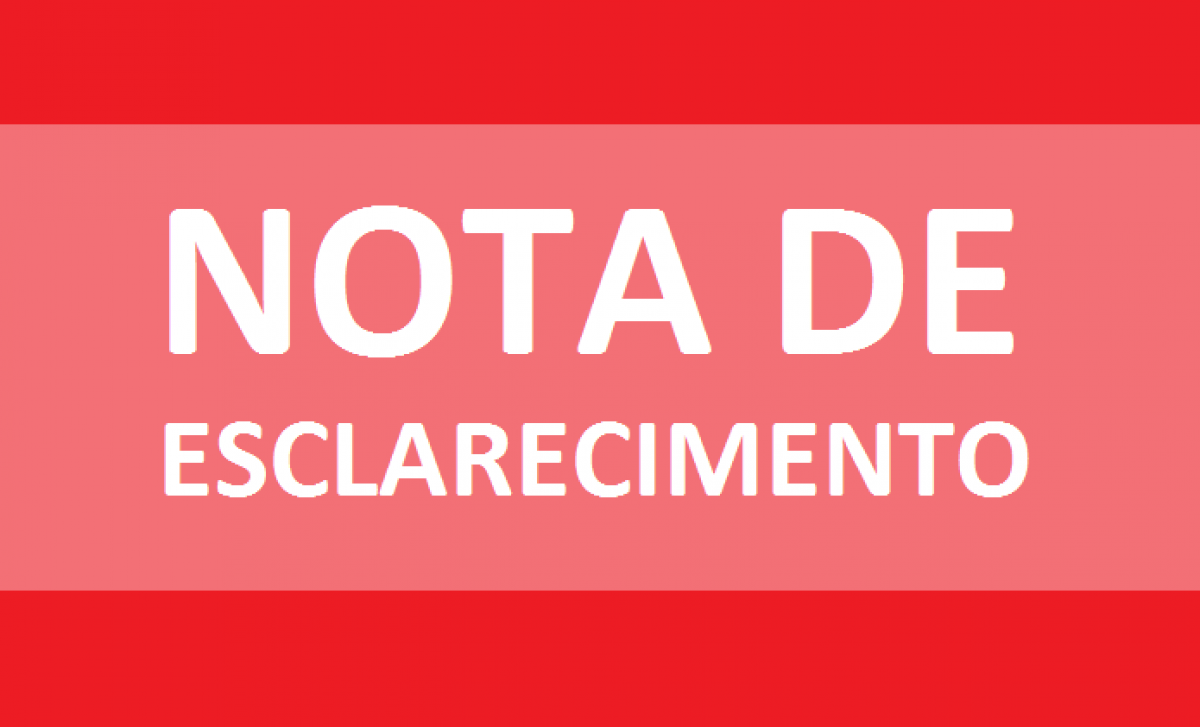 NOTA DE ESCLARECIMENTO