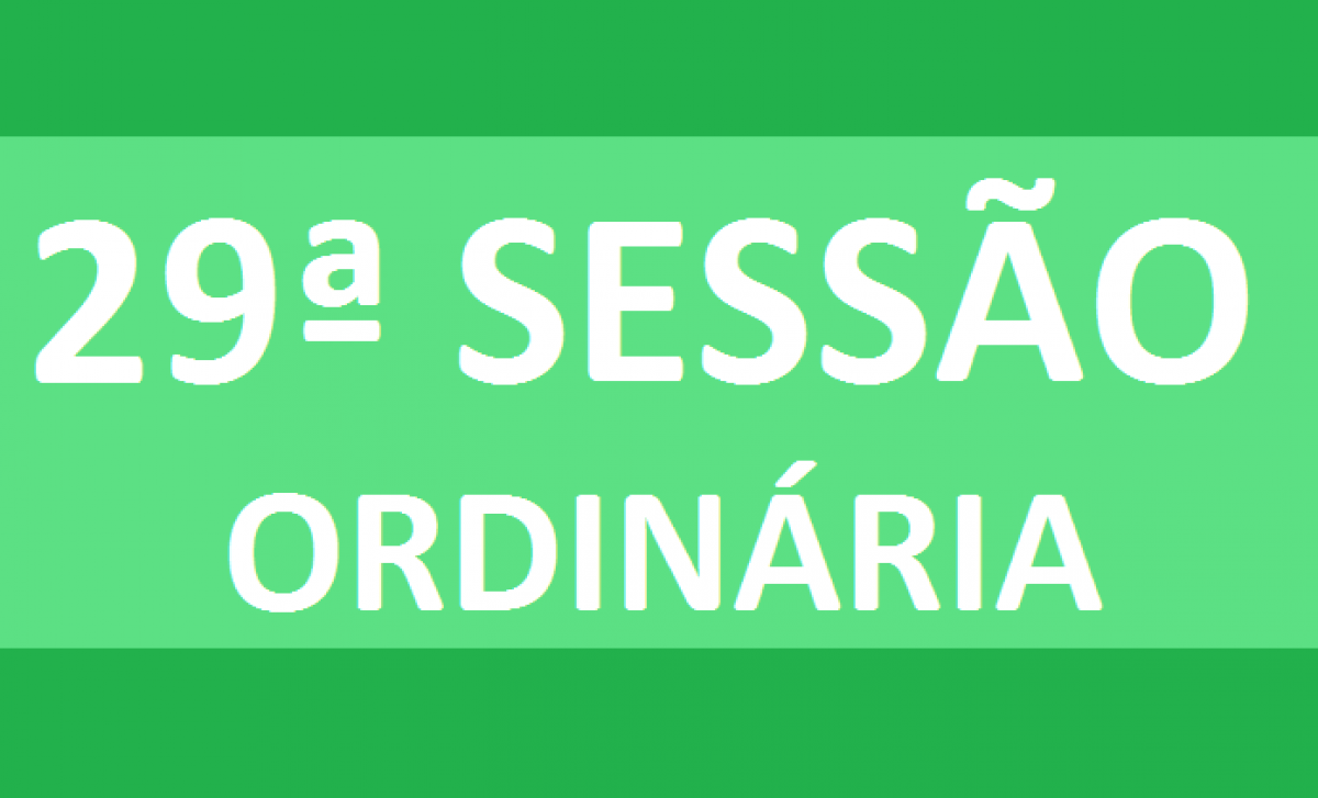 PAUTA 29ª SESSÃO ORDINÁRIA