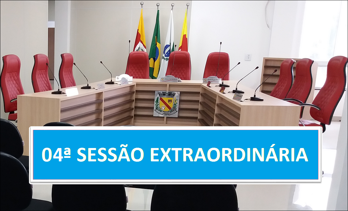 PAUTA 04ª SESSÃO EXTRAORDINÁRIA DE 2021
