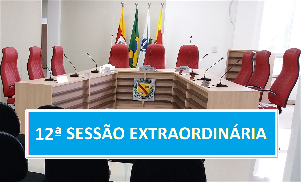 PAUTA 12ª SESSÃO EXTRAORDINÁRIA DE 2021